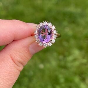 AAA Rose De France Amethyst Ring
